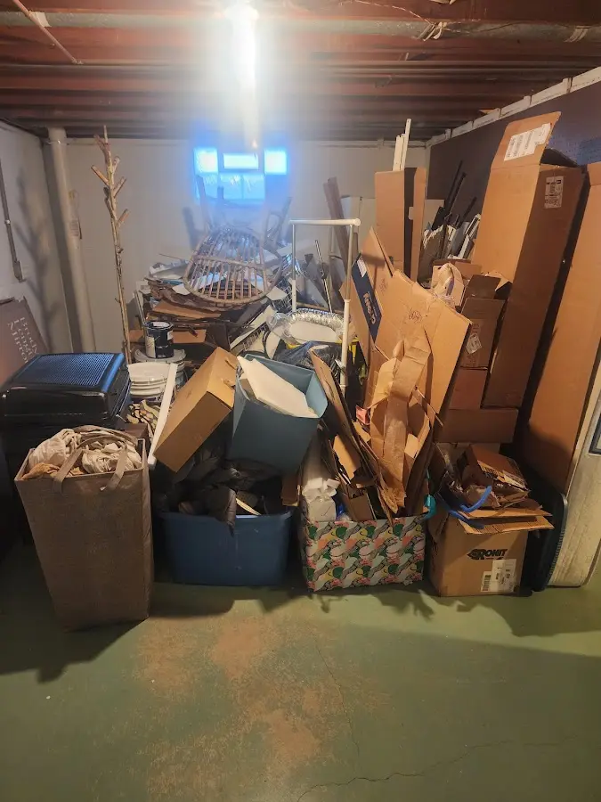 Roll-off dumpster container at job site for Yard Waste Dumpster Rental in Ladonia